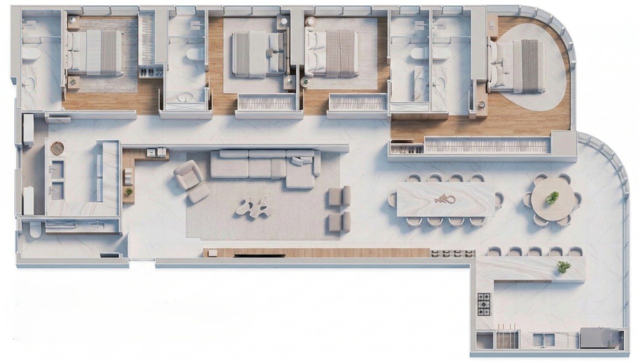 Apartamento à venda 4 suítes Centro